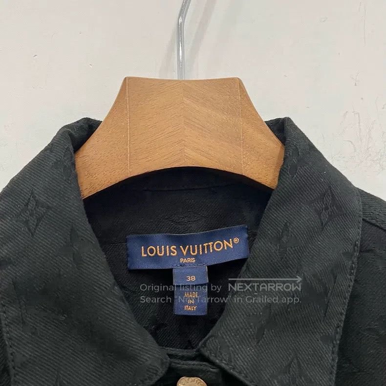 Louis Vuitton Louis Vuitton Black Dark Stripe Full Print Denim Jacket Size XS / US 0-2 / IT 36-38 - 4 Thumbnail