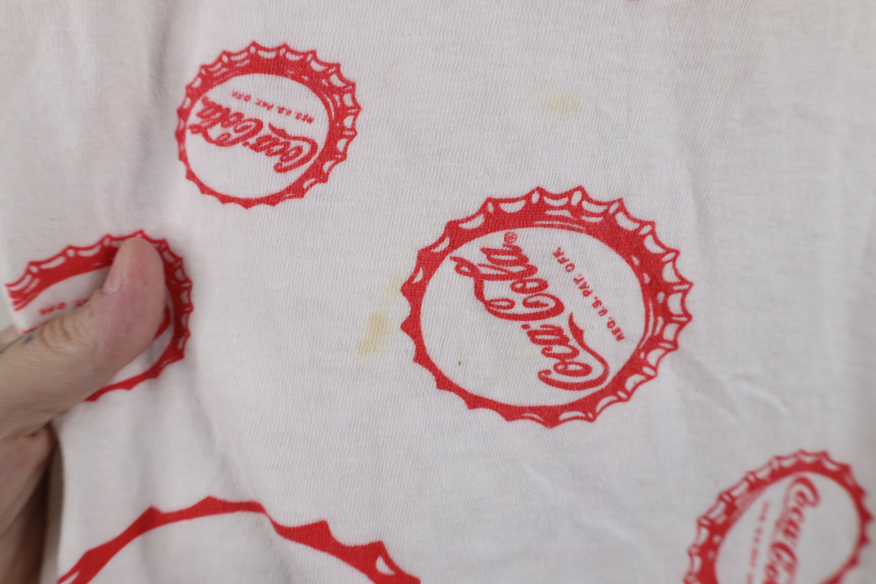 Coca Cola Vintage 80s 90s Coca Cola All Over Print T-Shirt USA Size S / US 4 / IT 40 - 5 Thumbnail