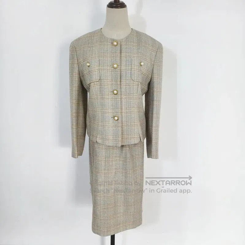 Burberry Burberry Plaid Wool Blend Long Sleeve Dress. Size L / US 10 / IT 46 - 2 Thumbnail