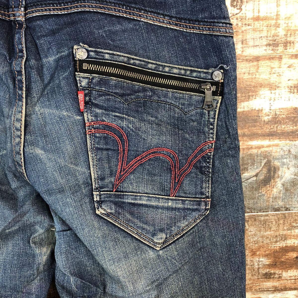 Japanese Brand DL Edwin Blue Trip Denim Pants #C174 Size US 34 / EU 50 - 16 Thumbnail