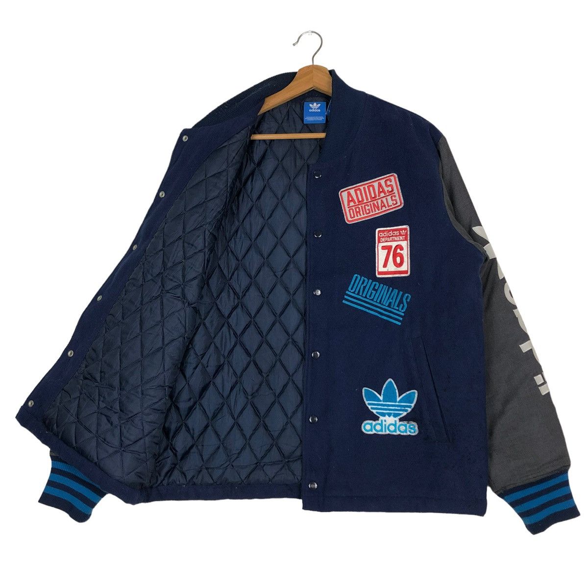Adidas 🔥VINTAGE VARSITY JACKET ADIDAS BIG LOGO FULL PRINT Size US M / EU 48-50 / 2 - 11 Thumbnail