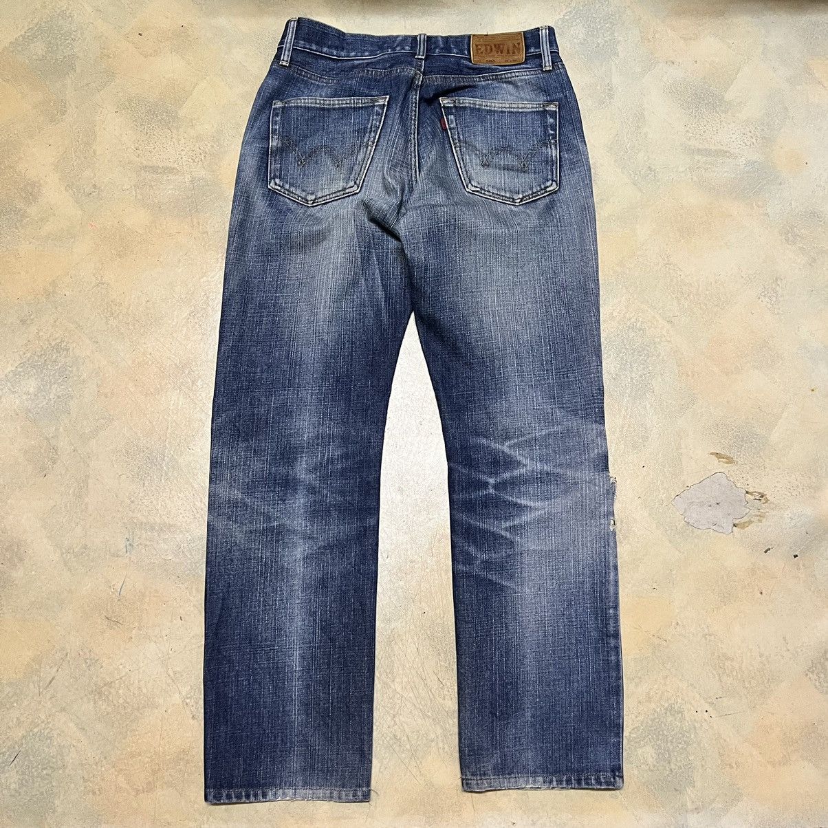 Edwin × Japanese Brand Edwin 503 Gore Windstoper Distressed Denim Jeans Size US 30 / EU 46 - 2 Thumbnail