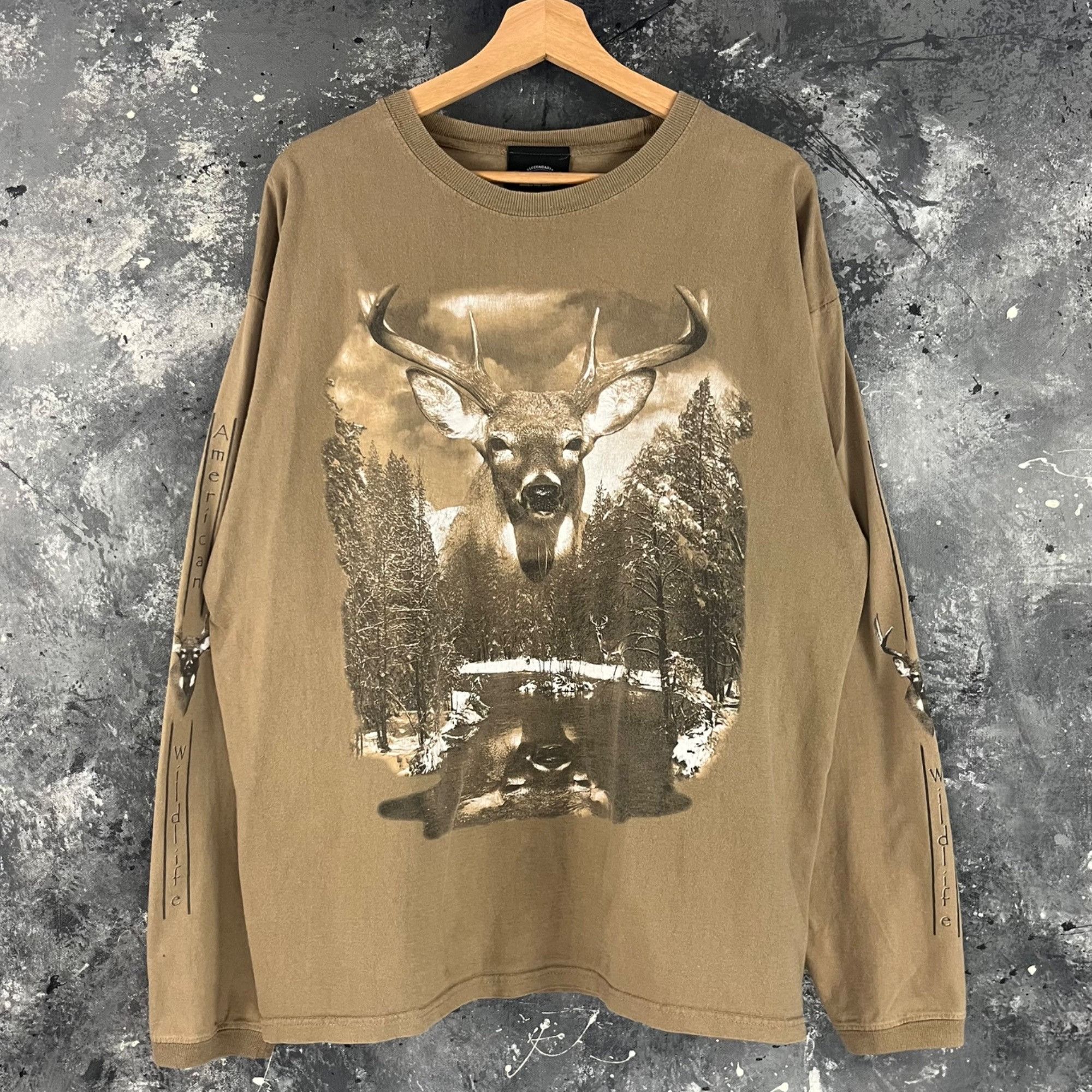 Vintage Vintage Deer nature long sleeve shirt Size US XL / EU 56 / 4 - 1 Thumbnail