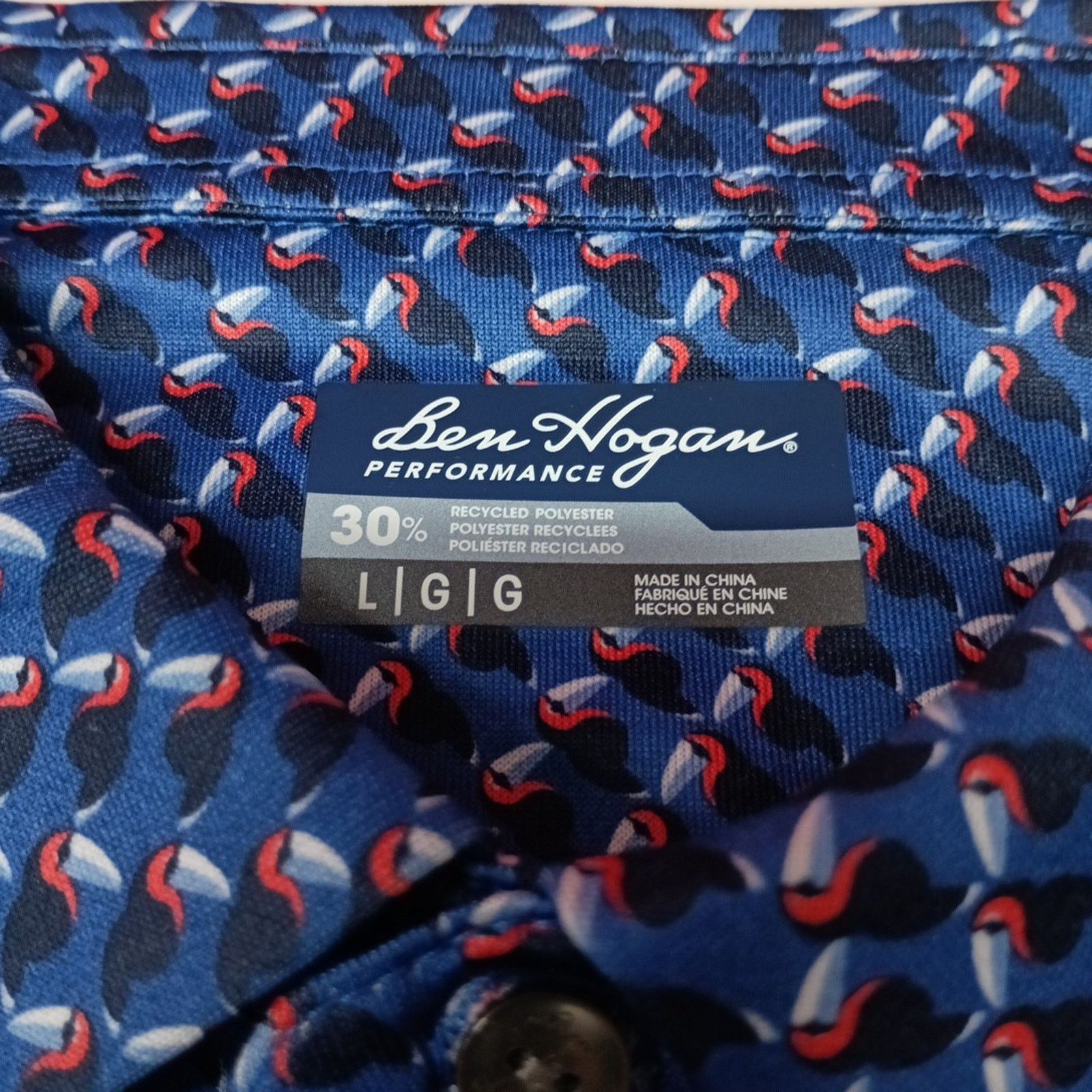 Other Ben Hogan Polo Shirt Men's Size L 42/44 Blue Stretch UPF 15 Size US L / EU 52-54 / 3 - 3 Thumbnail