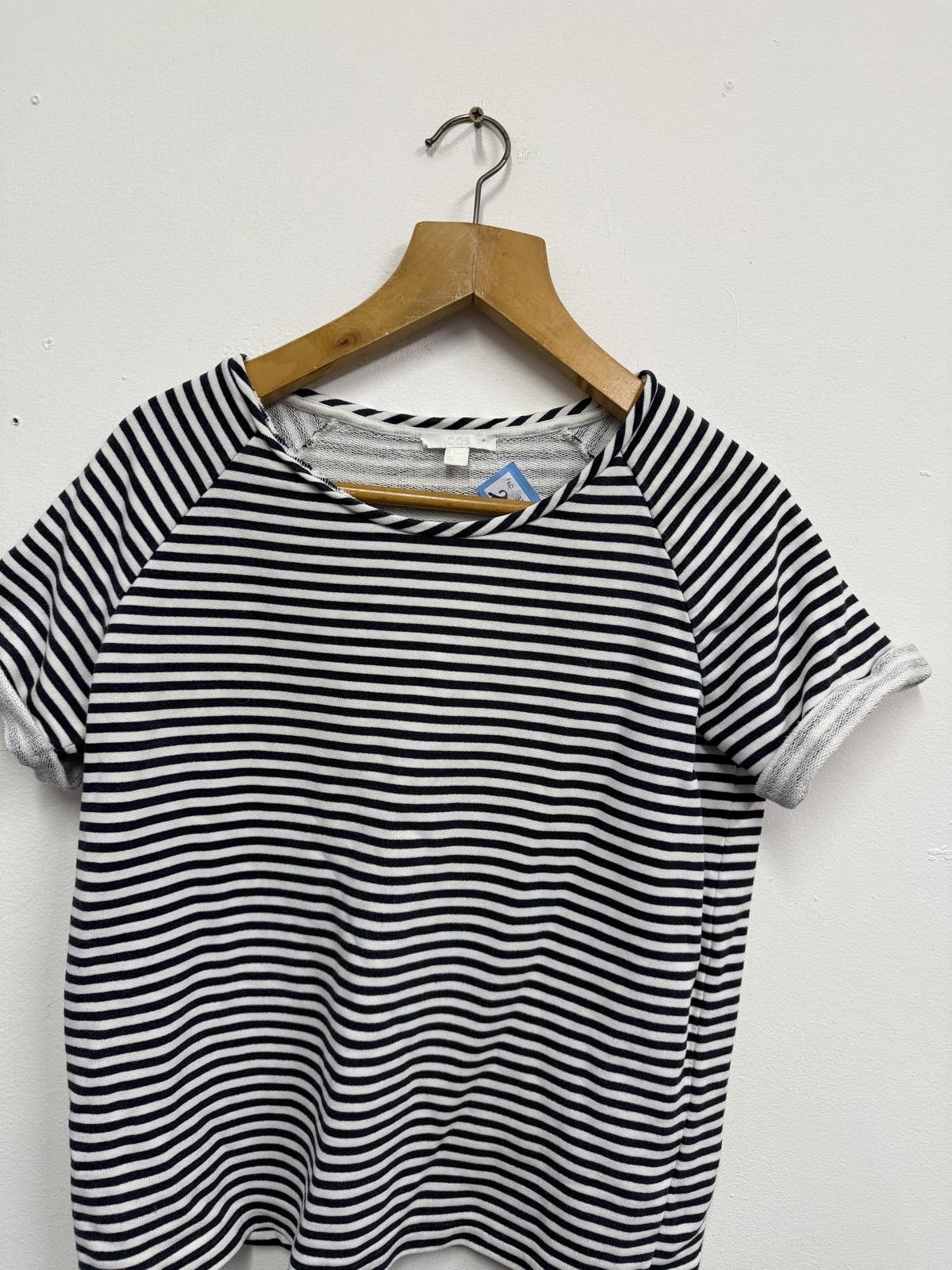Cos COS Black and White Striped Short Sleeve T-Shirt Size M Size US M / EU 48-50 / 2 - 3 Thumbnail