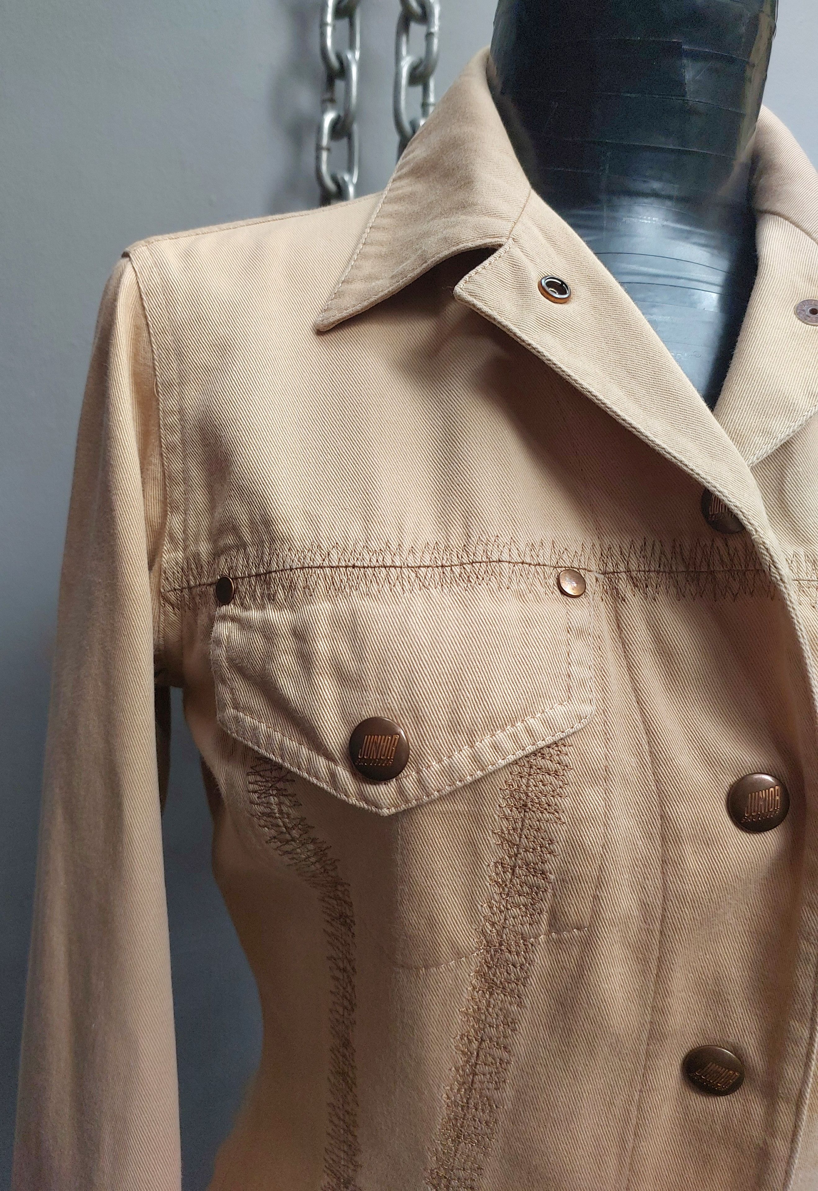 Jean Paul Gaultier Junior Gaultier Beige Utility Shirt Dress Size S / US 4 / IT 40 - 7 Thumbnail