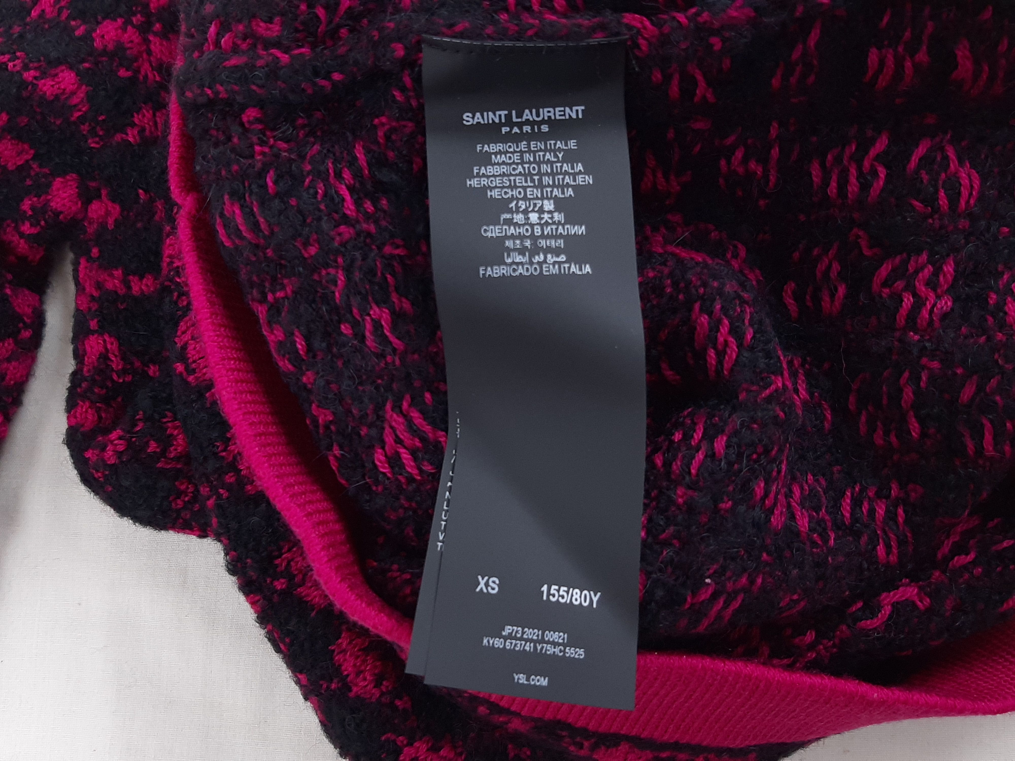 Saint Laurent Paris Saint Laurent Cardigan Purple Women's Size XS Jacquard Size XS / US 0-2 / IT 36-38 - 11 Thumbnail