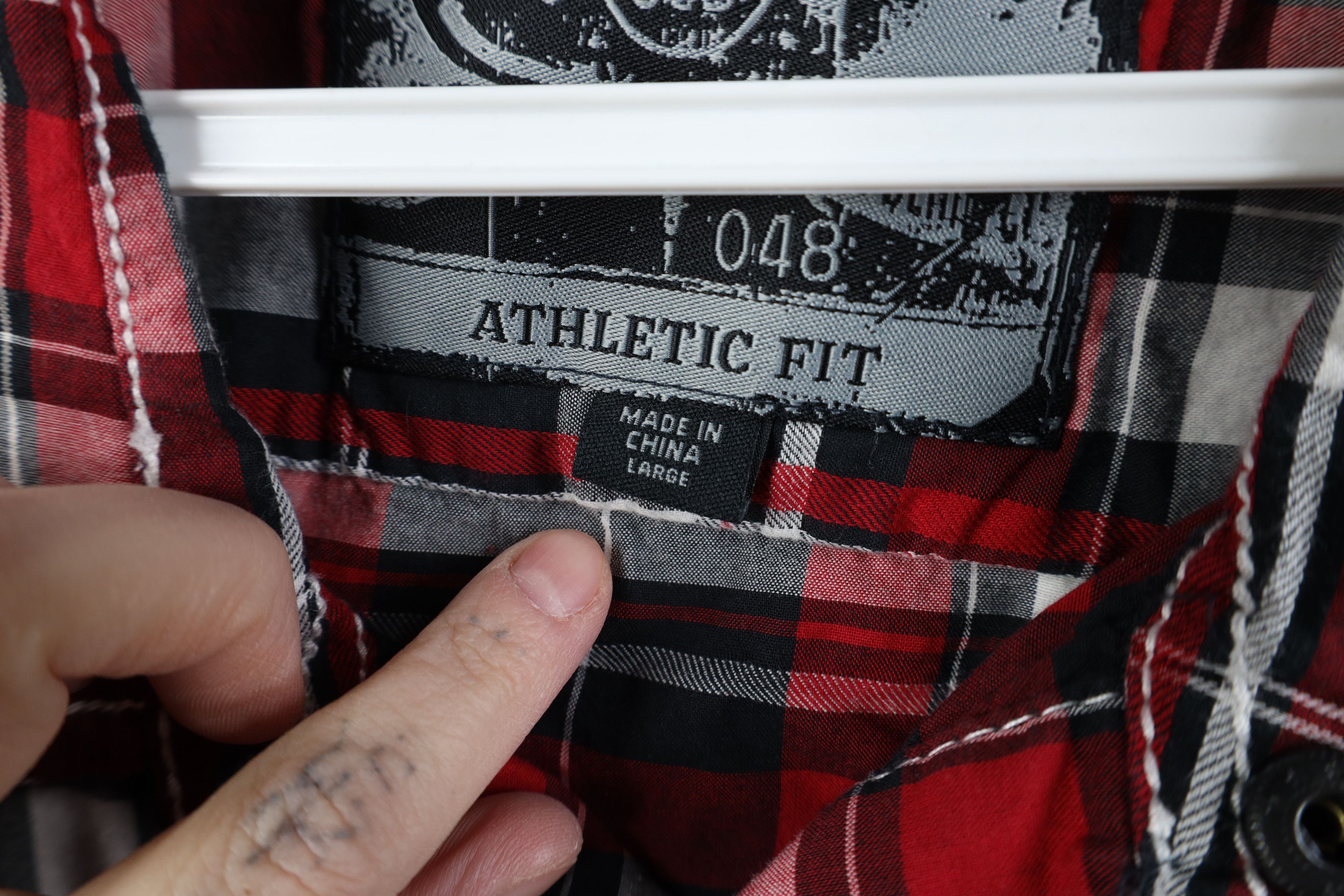 Vintage Buckle BKE Black Fit Thick Stitch Snap Button Shirt Plaid Size US L / EU 52-54 / 3 - 12 Thumbnail