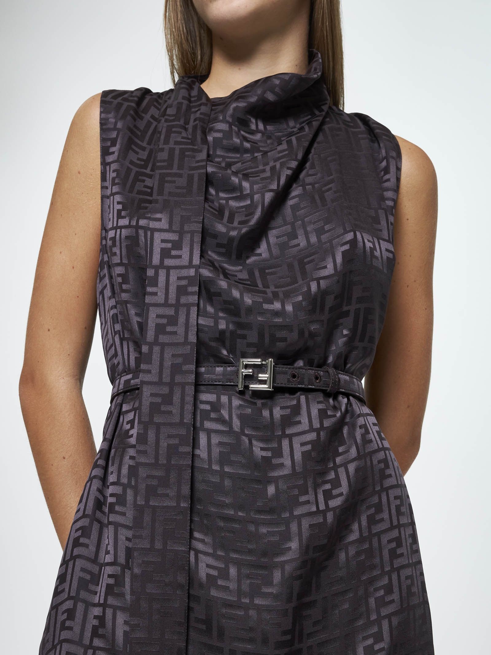 Fendi o1s1wg110825 Dress in Dark Purple Size S / US 4 / IT 40 - 2 Thumbnail