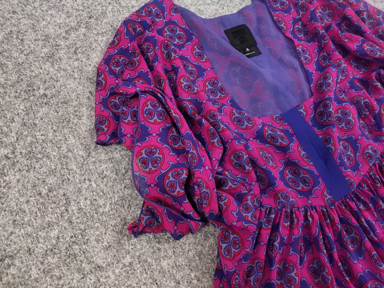 Anna Sui Anna Sui Design Mixed Art Silk Dress dolman sleeve Tunik Size M / US 6-8 / IT 42-44 - 7 Thumbnail