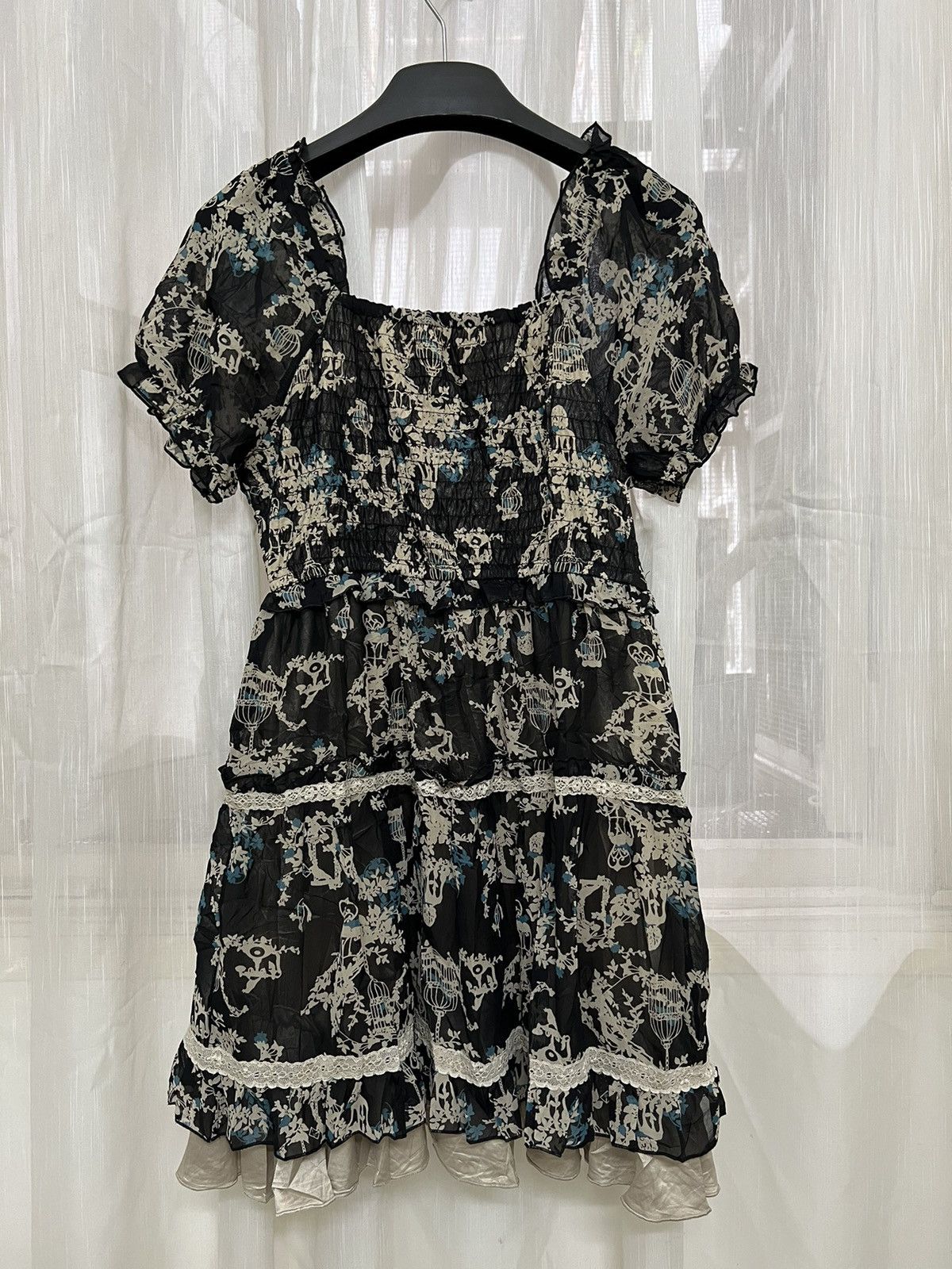 green and black dresses axes femme floral babydoll dress – yamii main image 0