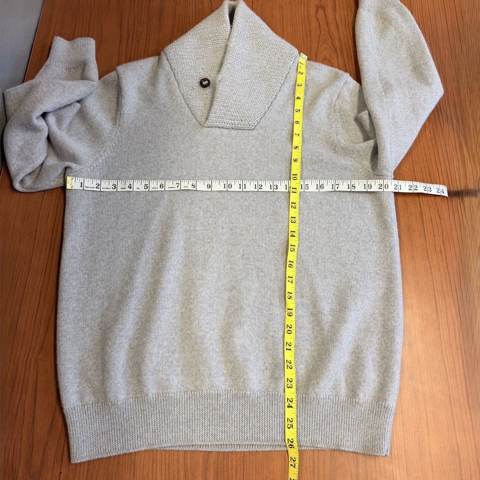 G/FORE G/FORE Merino Wool Shawl Collar Sweater Gray Pullover M Size US M / EU 48-50 / 2 - 10 Thumbnail