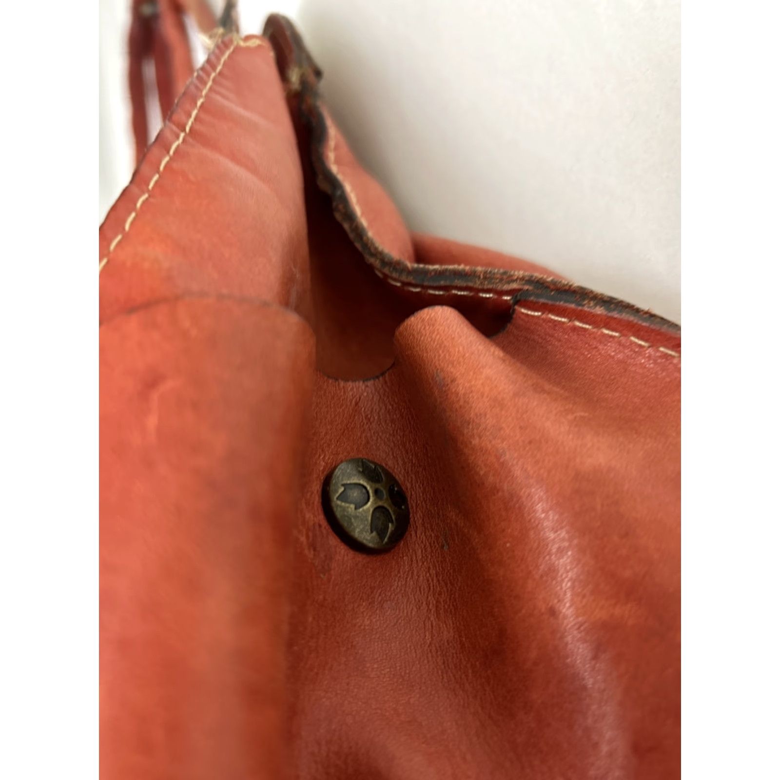 Patricia Nash VINTAGE Patricia Nash Satchel/Top Handle Bag Women Dusky Red Leather Lione 18x11 Brown Lining Size ONE SIZE - 7 Thumbnail
