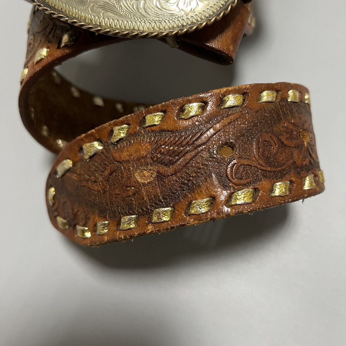 Cowboy Equipment × Japanese Brand × Vintage Leather belt vintage y2k cowboy buckle Size ONE SIZE - 7 Thumbnail