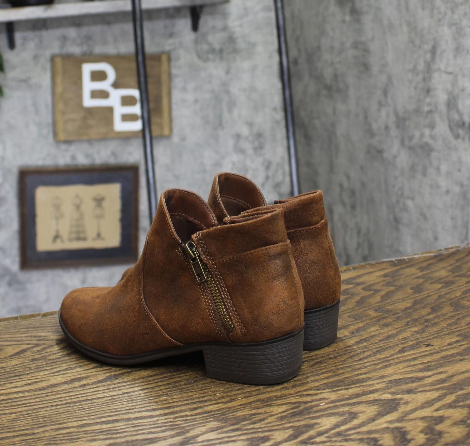 Other New Sun + Stone Adelinee Double Zip Ankle Booties Brown 6m Size US 6 / IT 36 - 2 Thumbnail