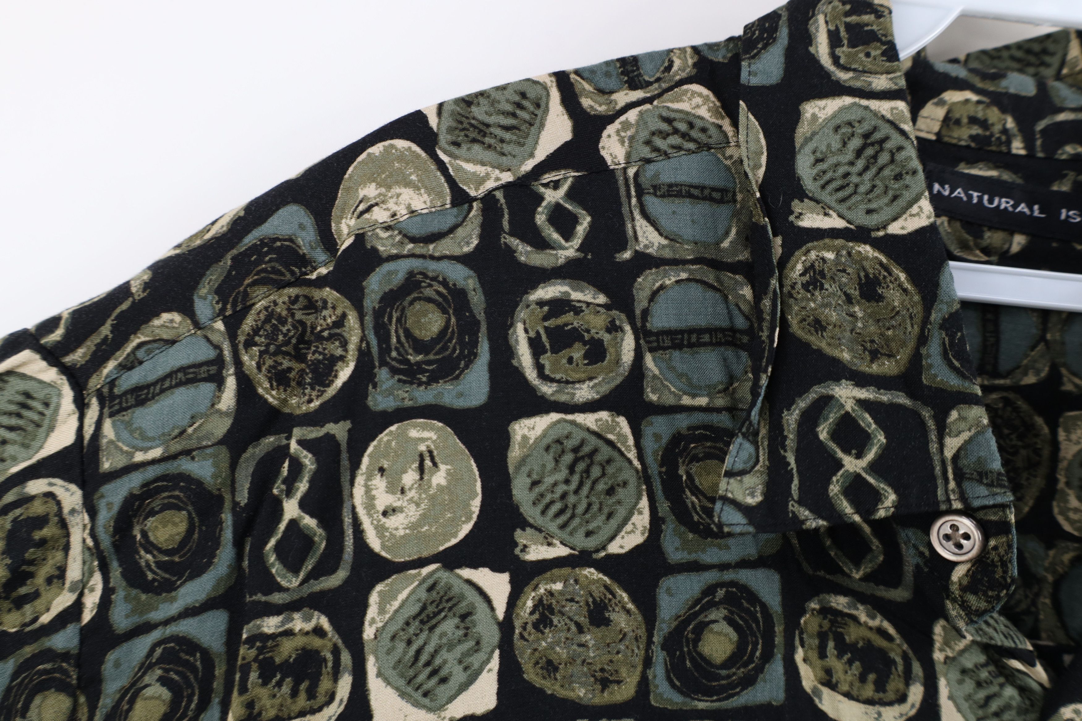Vintage Vintage 90s Streetwear Geometric Collared Button Shirt Size US XL / EU 56 / 4 - 6 Thumbnail