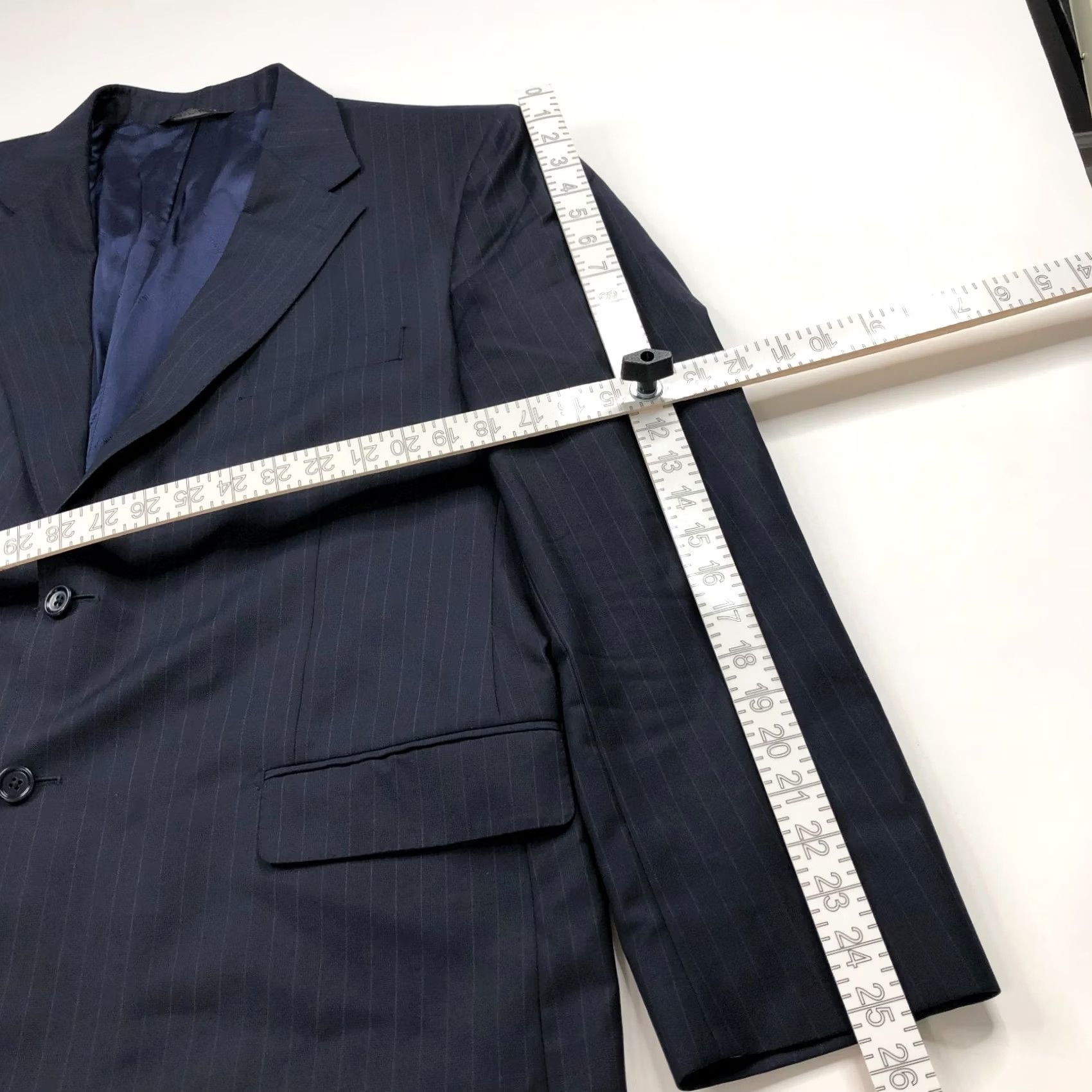 Saks Fifth Avenue Ermenegildo Zegna Cloth Saks Fifth Avenue Sport Coat Jacket 46 Blue Striped Wool Men Size US S / EU 44-46 / 1 - 7 Thumbnail