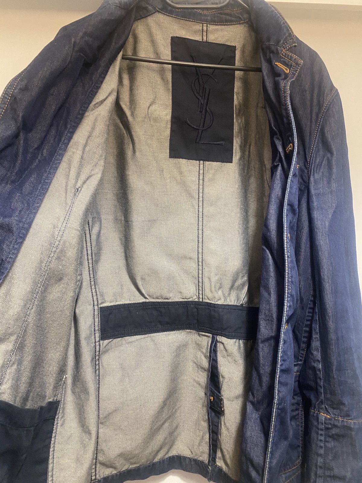 Yves Saint Laurent Yves saint laurent ultra rare jeans denim blazer Size US L / EU 52-54 / 3 - 12 Thumbnail
