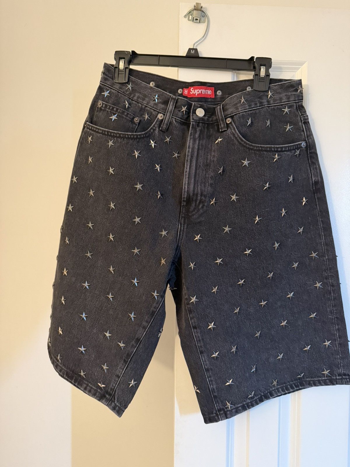 Supreme Supreme Flames Jacquard Baggy Denim Short | Grailed