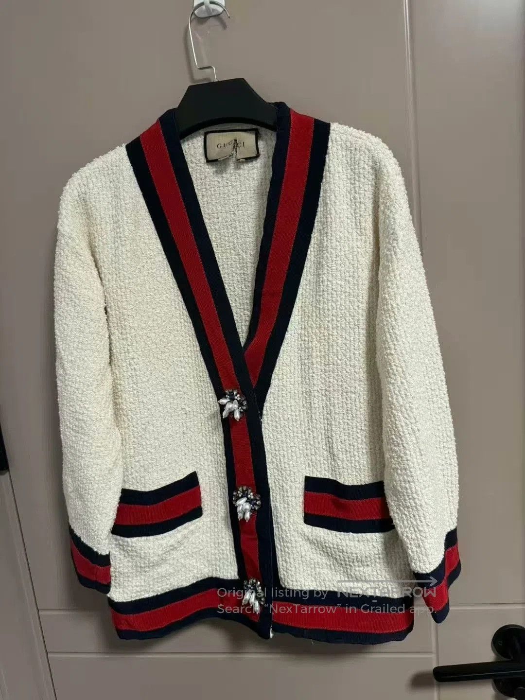 Gucci gucci striped cardigan with jewel buttons. Size S / US 4 / IT 40 - 1 Thumbnail