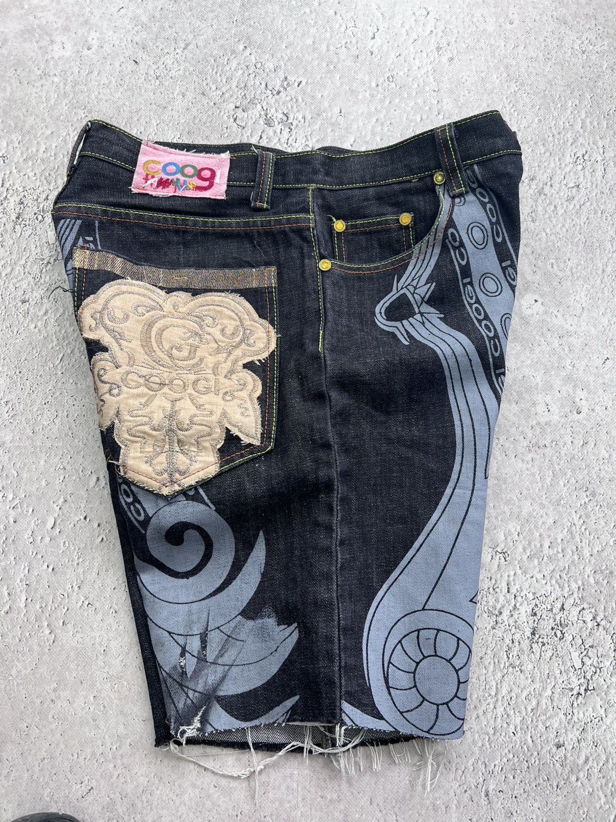 Coogi × Vintage VINTAGE BAGGY COOGI RAP PANTS SHORTS JNCO STYLE DISTRESSED Size US 32 / EU 48 - 5 Thumbnail