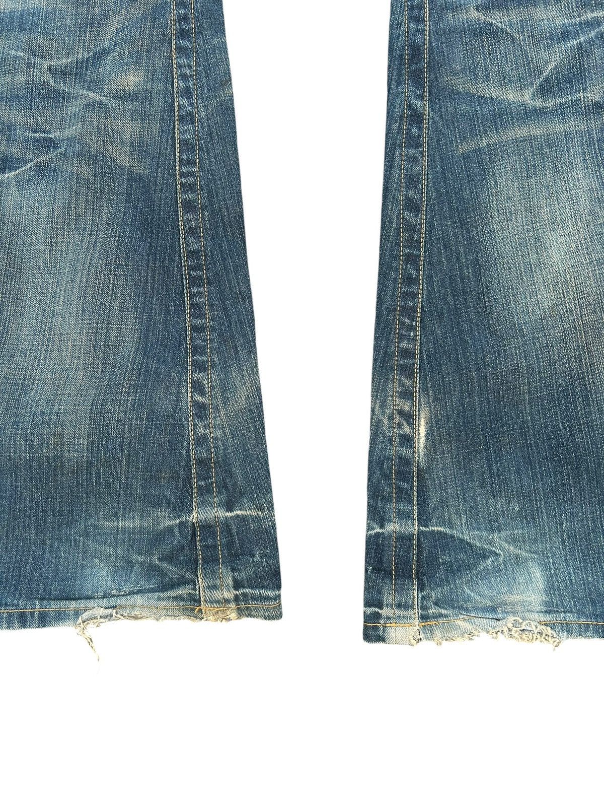 Kapital FLARE RATTLE TRAP PUNK STYLE DISTRESSED DENIM JEANS ☠️🎌 Size US 34 / EU 50 - 11 Thumbnail