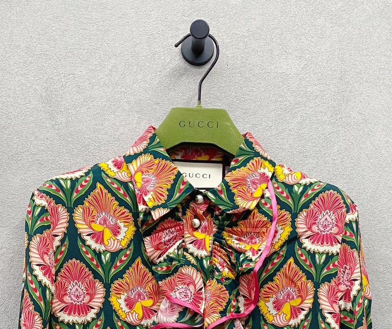 Gucci Gucci Floral ruffled shirt 2502-Nextarrow Size US S / EU 44-46 / 1 - 4 Thumbnail