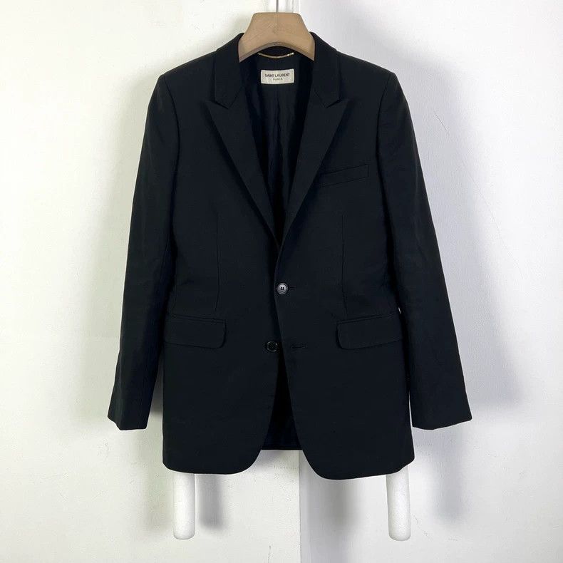 Yves Saint Laurent Classic Black Smoking Jacket by Saint Laurent Size US M / EU 48-50 / 2 - 1 Thumbnail