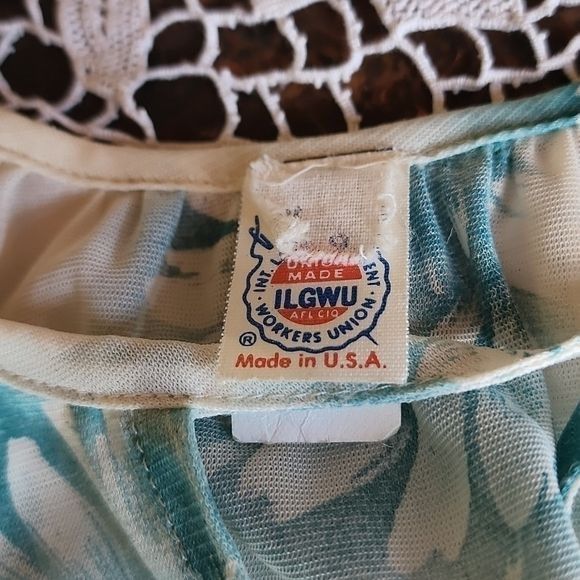 Vintage Vintage Union Tag Made in USA Floral Sz. 9 Slitted Pullover Size L / US 10 / IT 46 - 9 Thumbnail