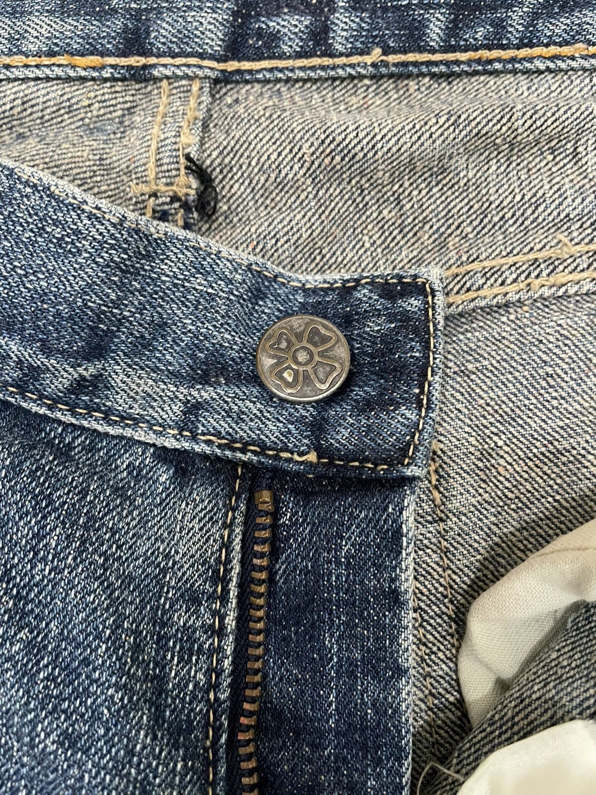 Japanese Brand Ozone Rocks Thrashed Redline Japan Denim Size US 31 - 20 Thumbnail