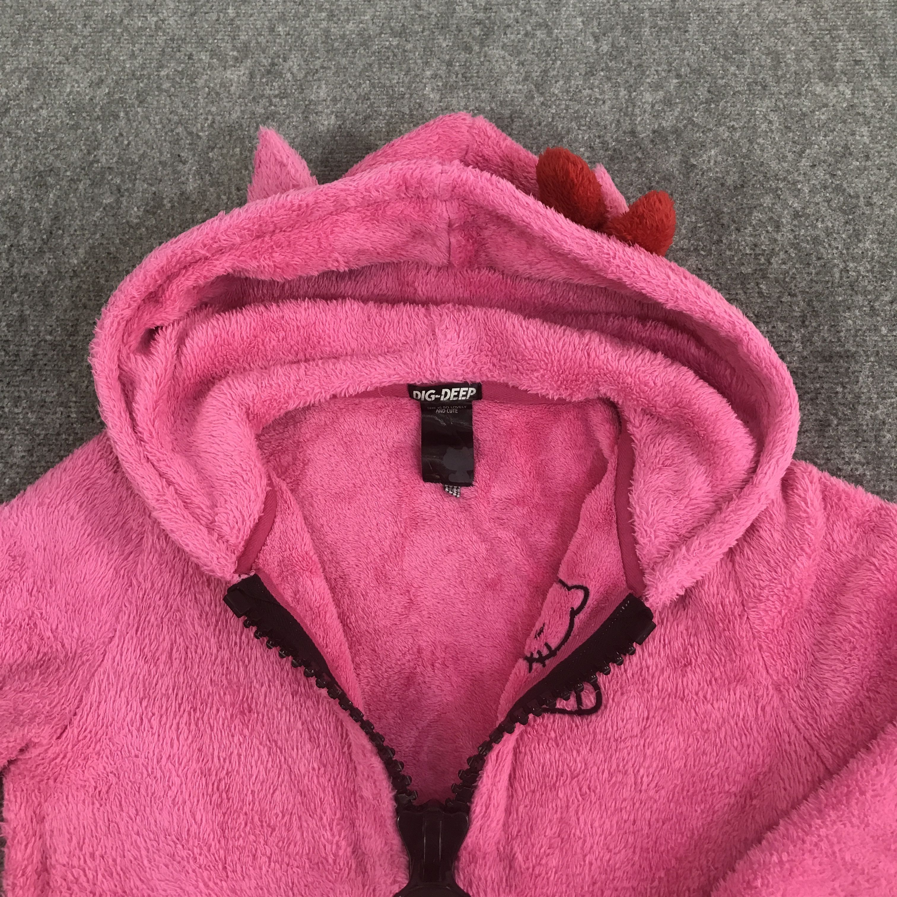 Japanese Brand HELLO KITTY SHERPA PINK HOODIE JACKET K127B9 Size L / US 10 / IT 46 - 8 Thumbnail