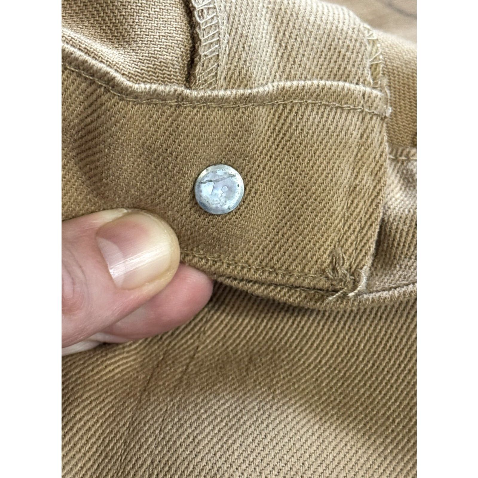 Denime VINTAGE Levi’s 60s Big E STA-PREST Beige Denim Jeans 38x29Tal on 42 White Tab 1960s Casual Mens Boys Size US 38 / EU 54 - 6 Thumbnail