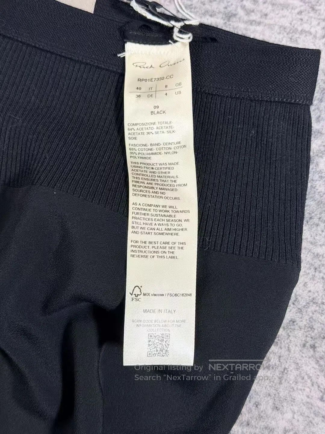 Rick Owens Rick Owens Black Knit Panel Skirt. Size 39" - 5 Thumbnail