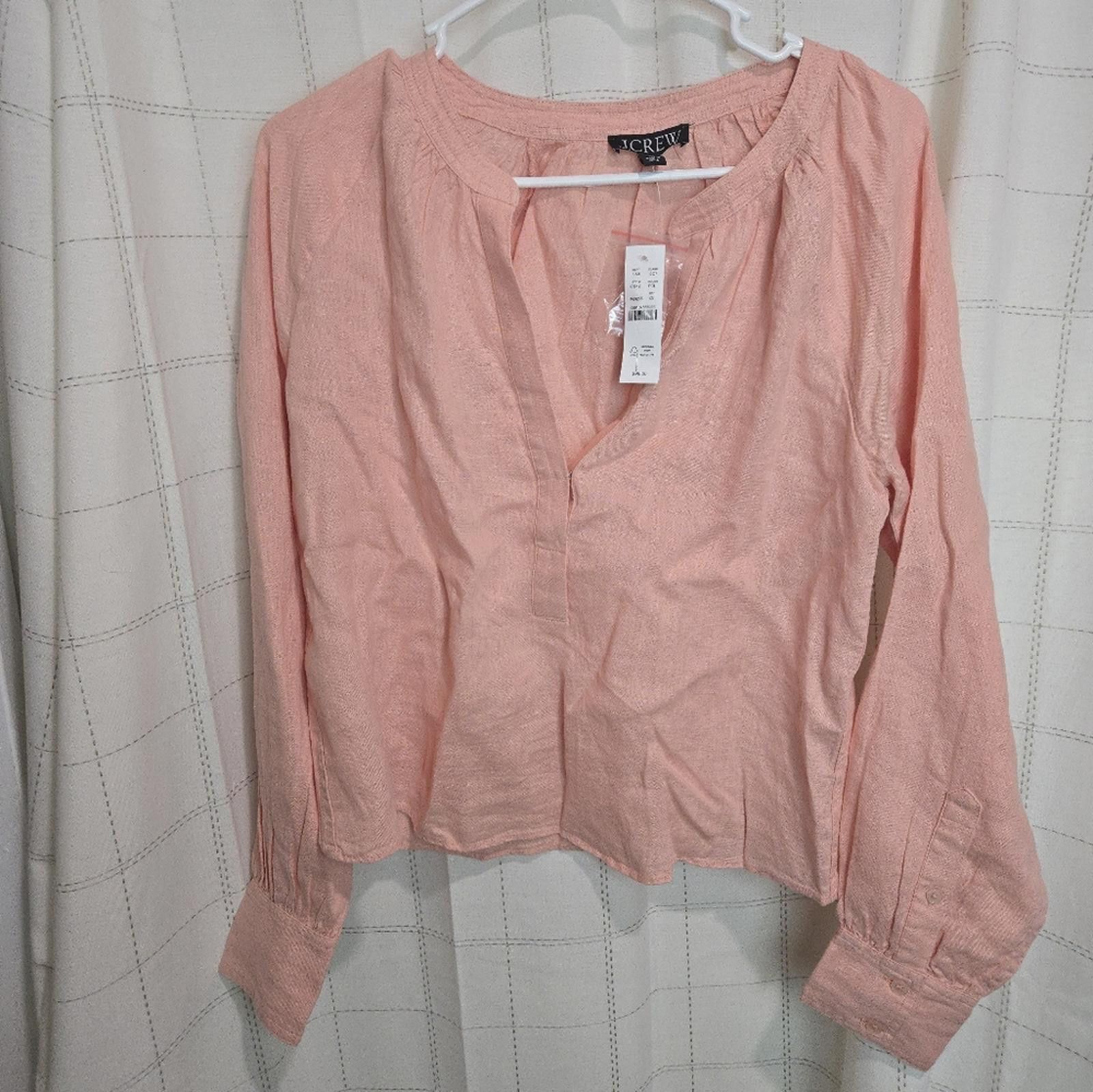 J.Crew Cabana Top In Linen Size XS / US 0-2 / IT 36-38 - 2 Thumbnail