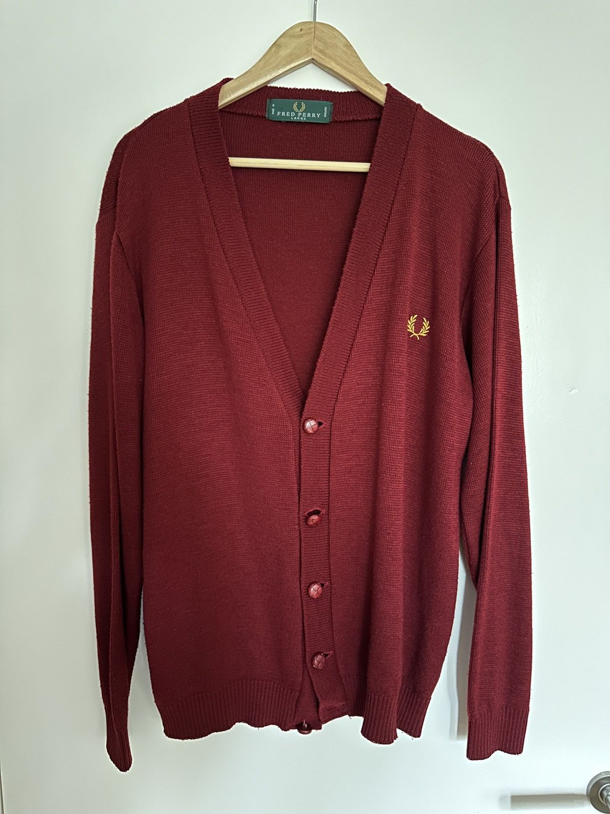 Fred Perry Vintage Fred Perry Cardigan Size US L / EU 52-54 / 3 - 1 Thumbnail