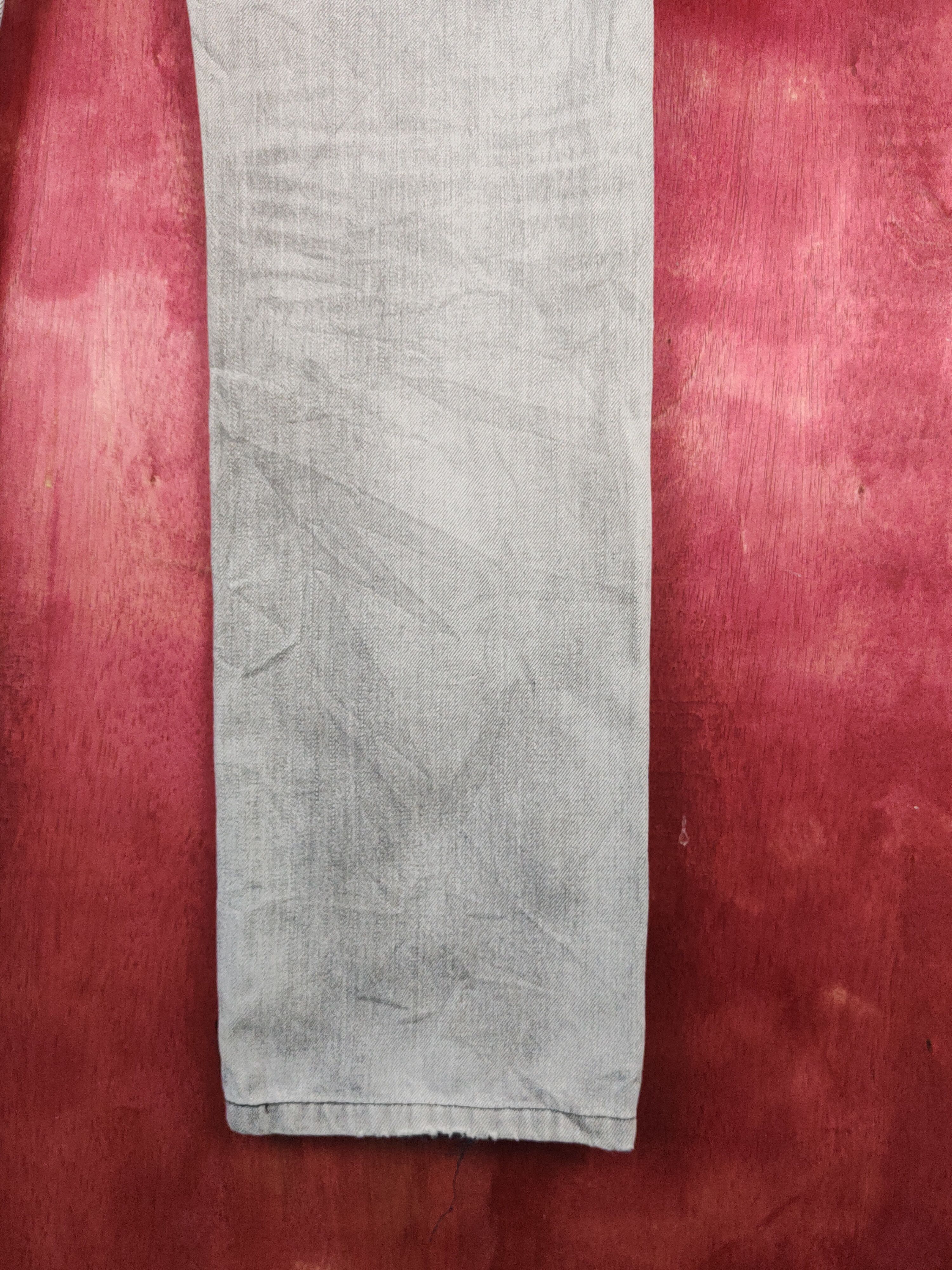 Japanese Brand Back Number Black White Faded Distressed Ripped Jeans #S2359 Size US 32 / EU 48 - 13 Thumbnail