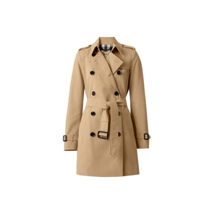 Burberry Burberry Honey Double-Breasted Trench Coat 0079 Size S / US 4 / IT 40 - 1 Thumbnail
