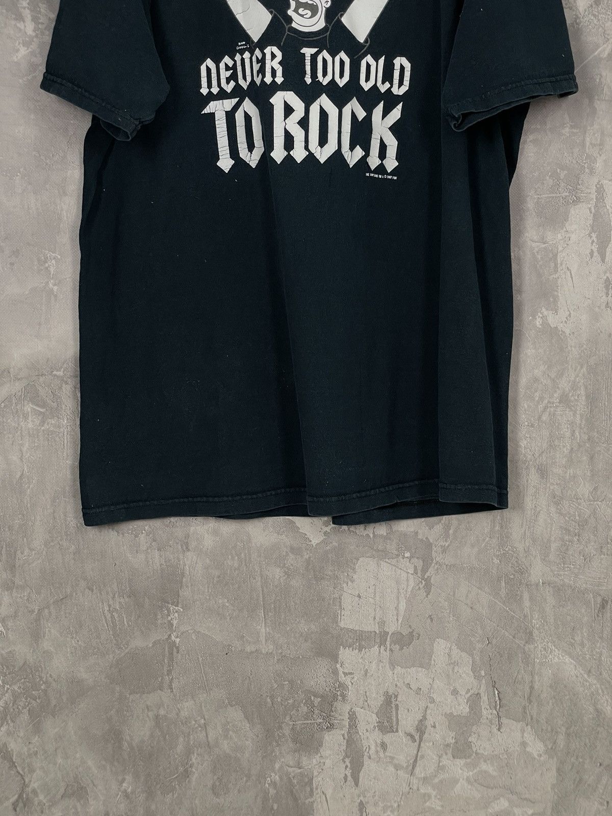 The Simpsons × Vintage Vintage Homer Simpson Never Too Old To Rock faded t shirt Size US XL / EU 56 / 4 - 5 Thumbnail