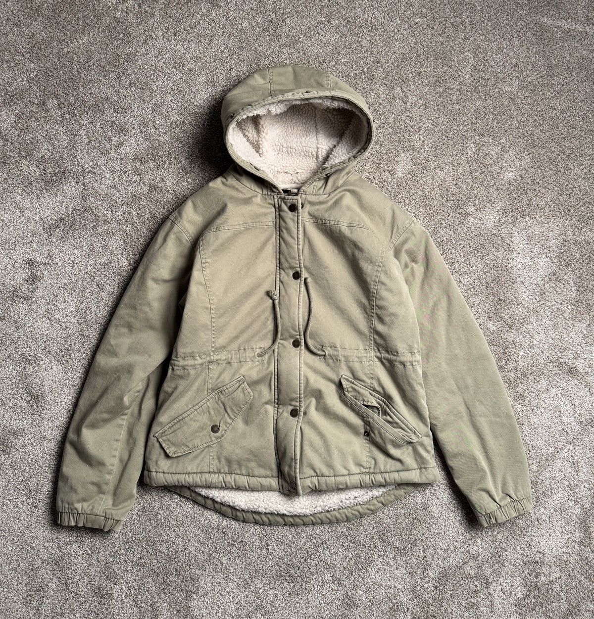 Hollister HOLLISTER PALE SAGE SHERPA-LINED HOODED JACKET Size M / US 6-8 / IT 42-44 - 1 Thumbnail