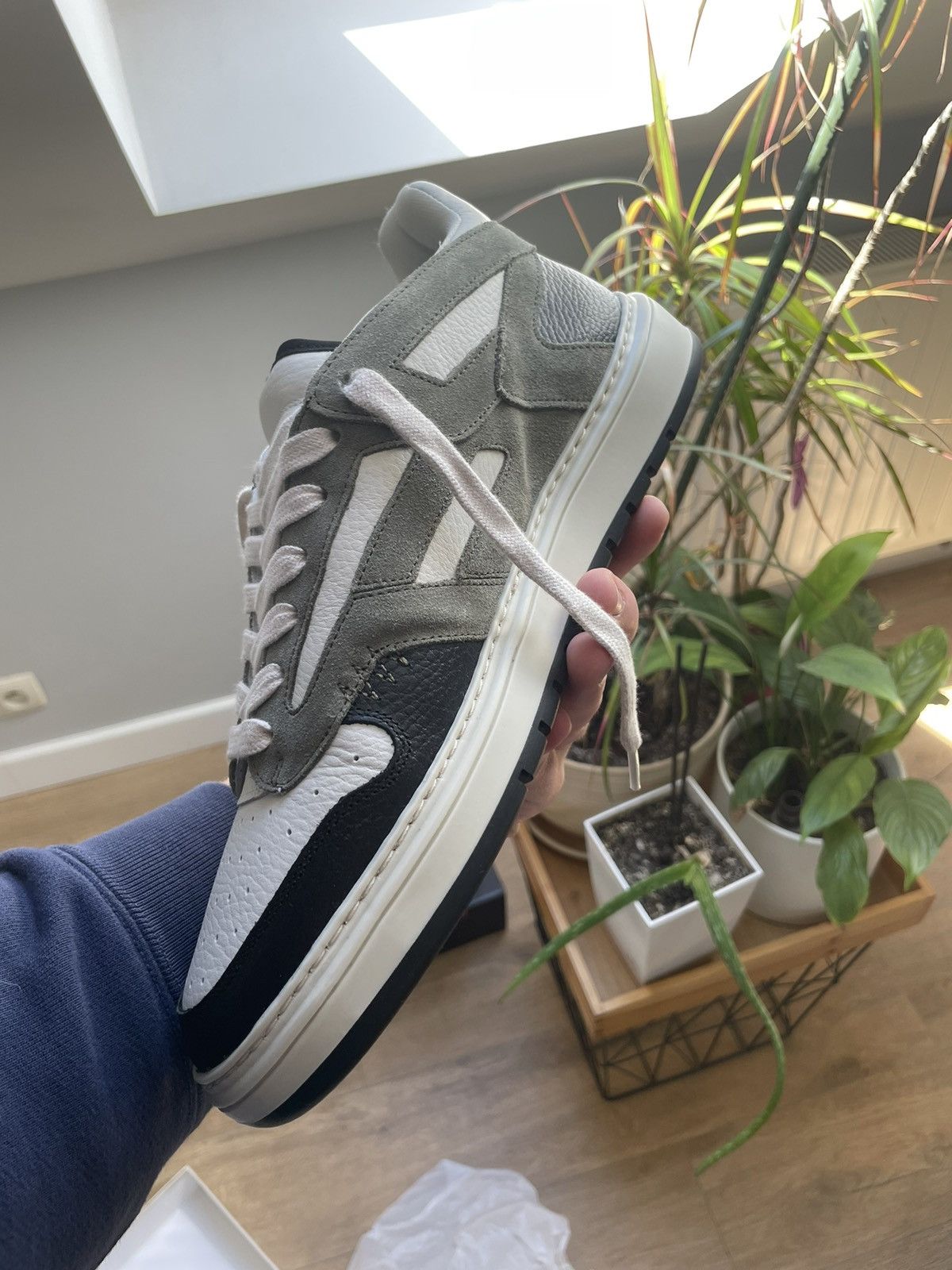 Represent Clo. Represent Reptir Low Panelled Sneakers | Khaki | Leather Size US 11 / EU 44 - 3 Thumbnail