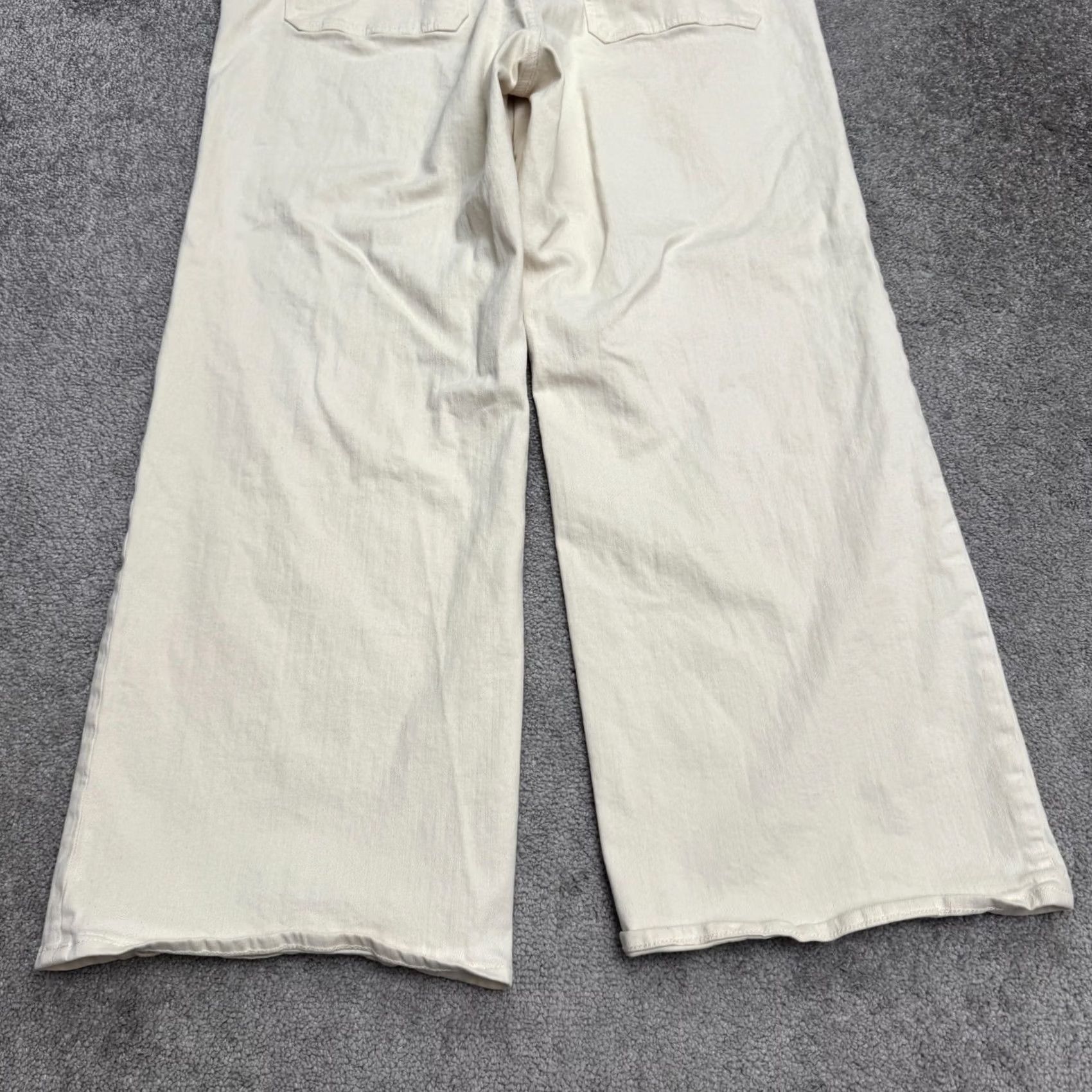 J.Crew VINTAGE J.CREW Wide-Leg Denim Jeans Women 32 Cream High Rise Cotton Stretch Casual 26x29 Size 24" / US 00 / IT 34 - 5 Thumbnail