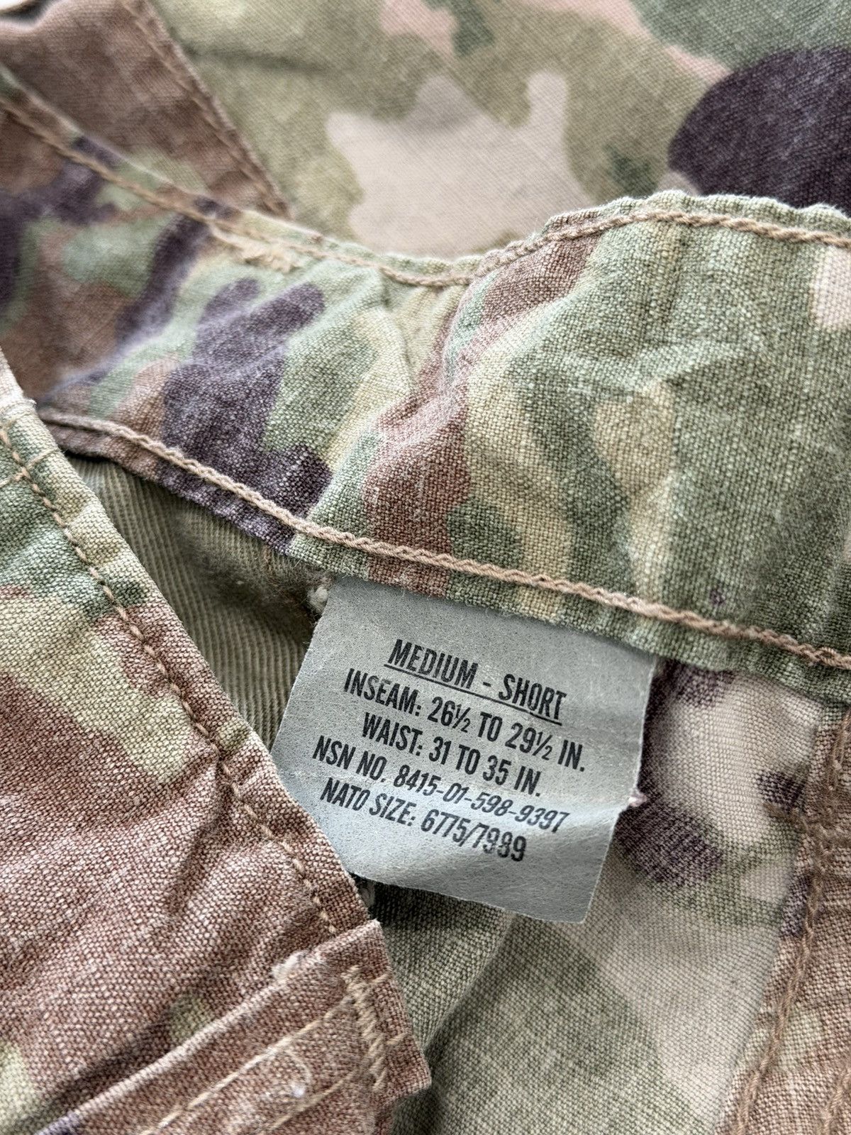 Vintage Insect Shield US Army Combat Pants Medium-Short Camo Utility Size US 34 / EU 50 - 9 Thumbnail