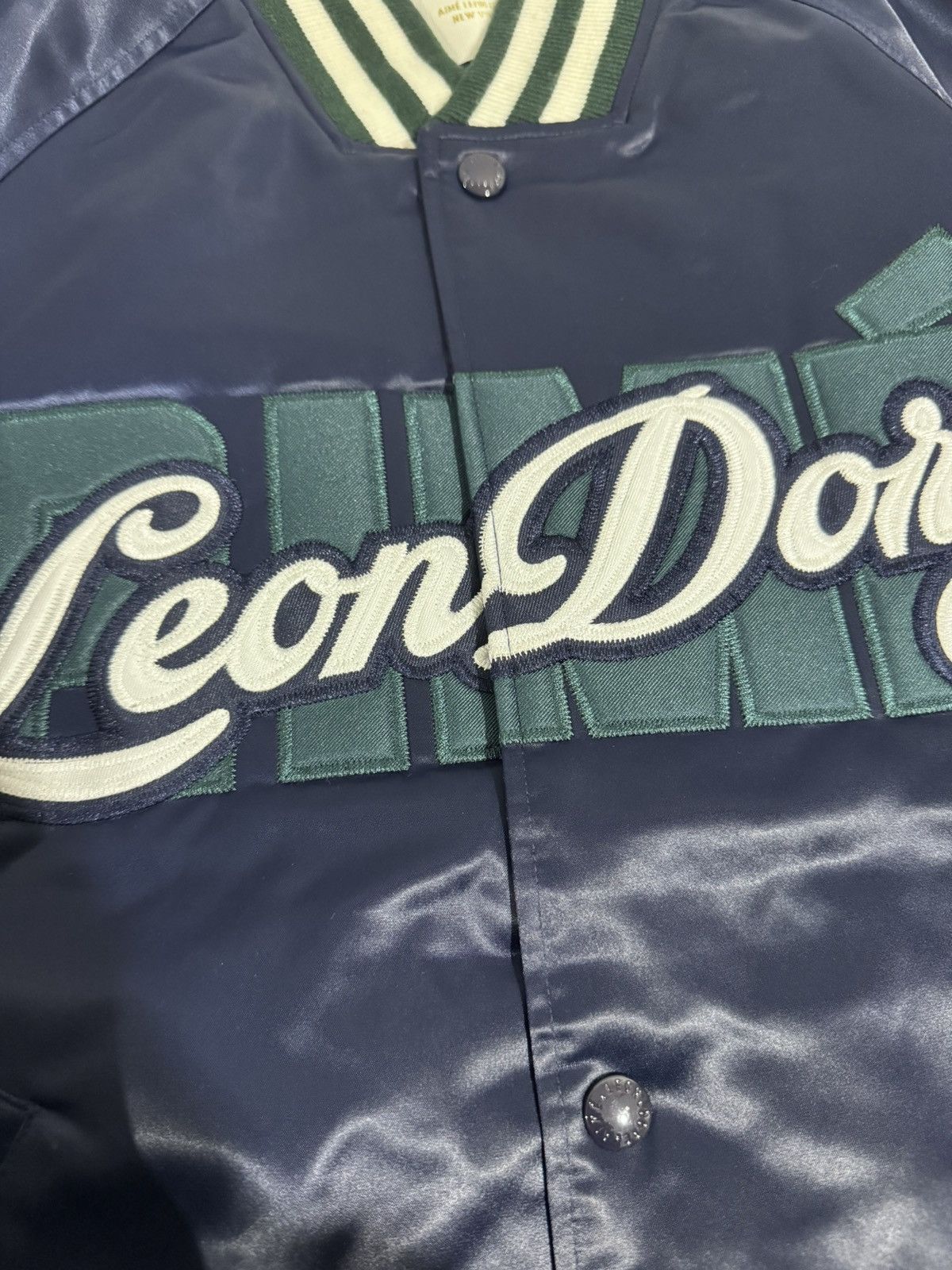 Aime Leon Dore Overlay logo satin varsity jacket Size US M / EU 48-50 / 2 - 2 Thumbnail