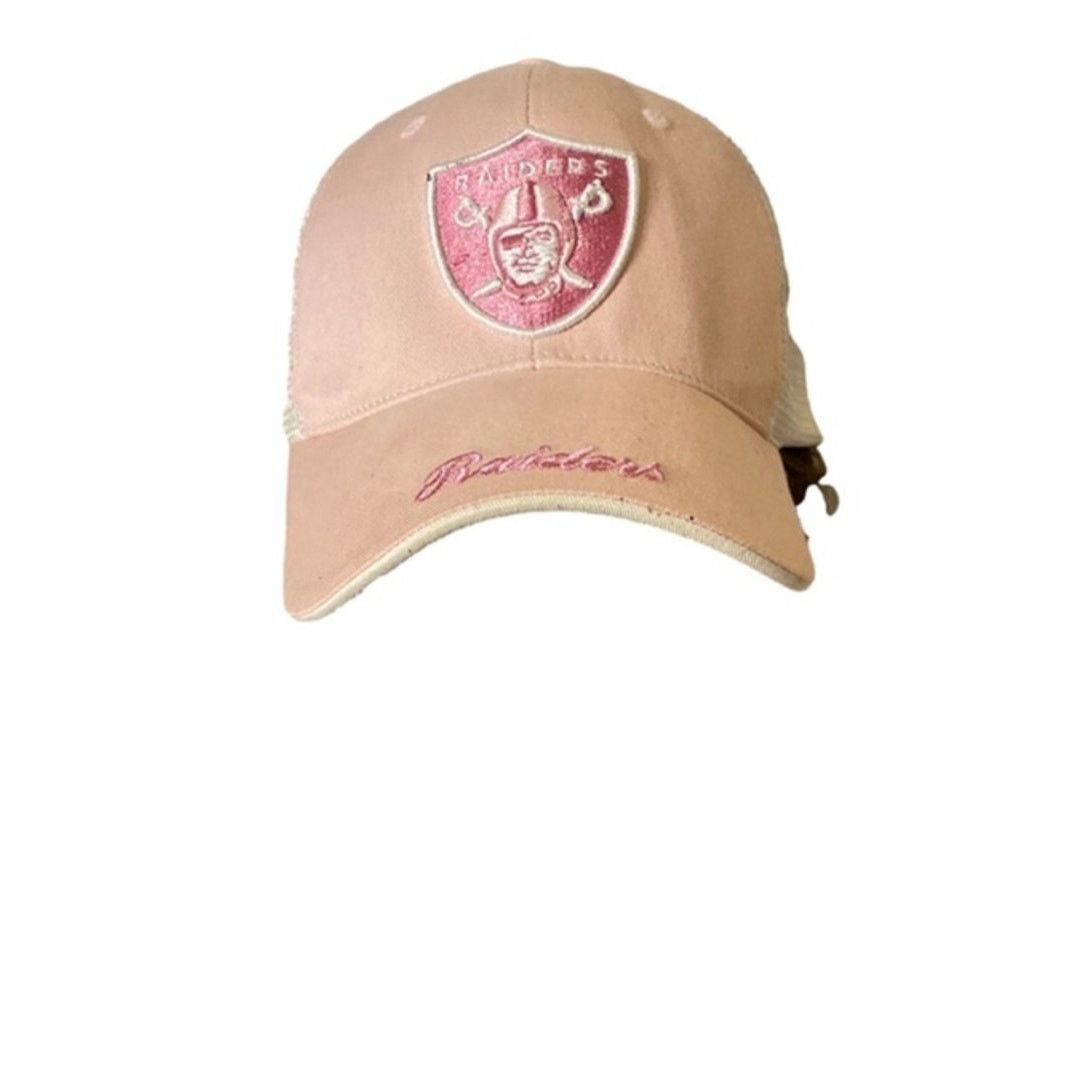 NFL NFL Raiders Reebok Trucker Hat Beige Pink One Size Mesh Size ONE SIZE - 2 Thumbnail