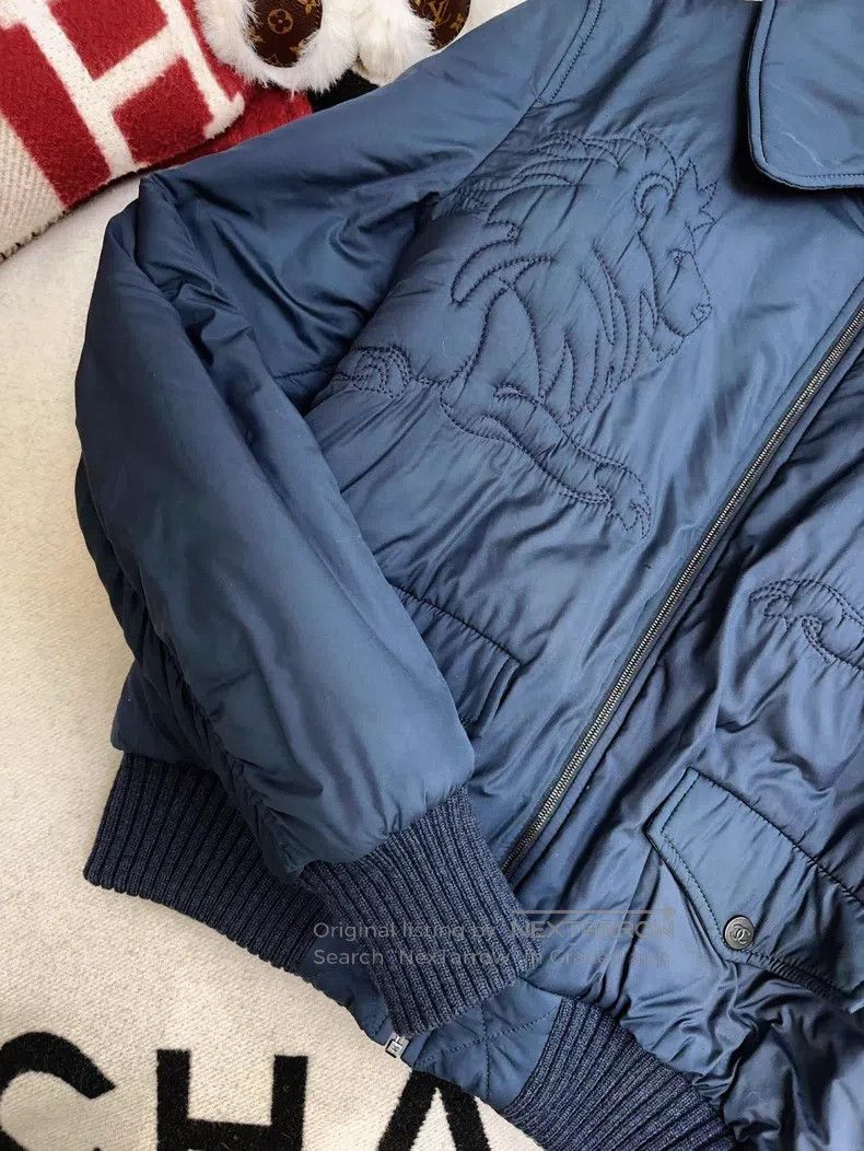 Chanel Chanel Dark blue Leo embossed cotton jacket Size XS / US 0-2 / IT 36-38 - 4 Thumbnail