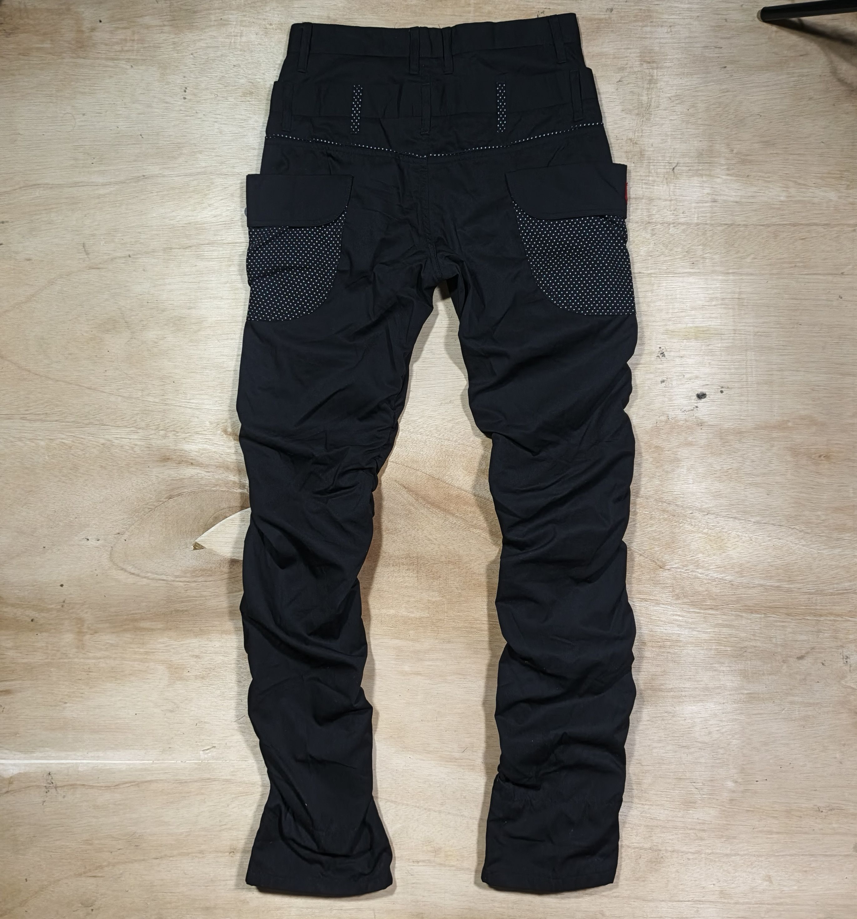 Japanese Brand Dominate Handcrafted Double Waist Stacked Ruched Cargo Pants Size US 29 - 4 Thumbnail