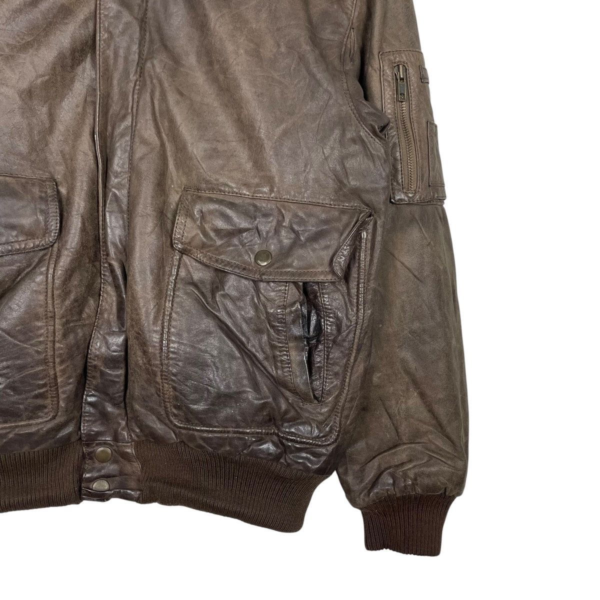 Japanese Brand Japanese Brand Military Leather Jacket Size US S / EU 44-46 / 1 - 4 Thumbnail