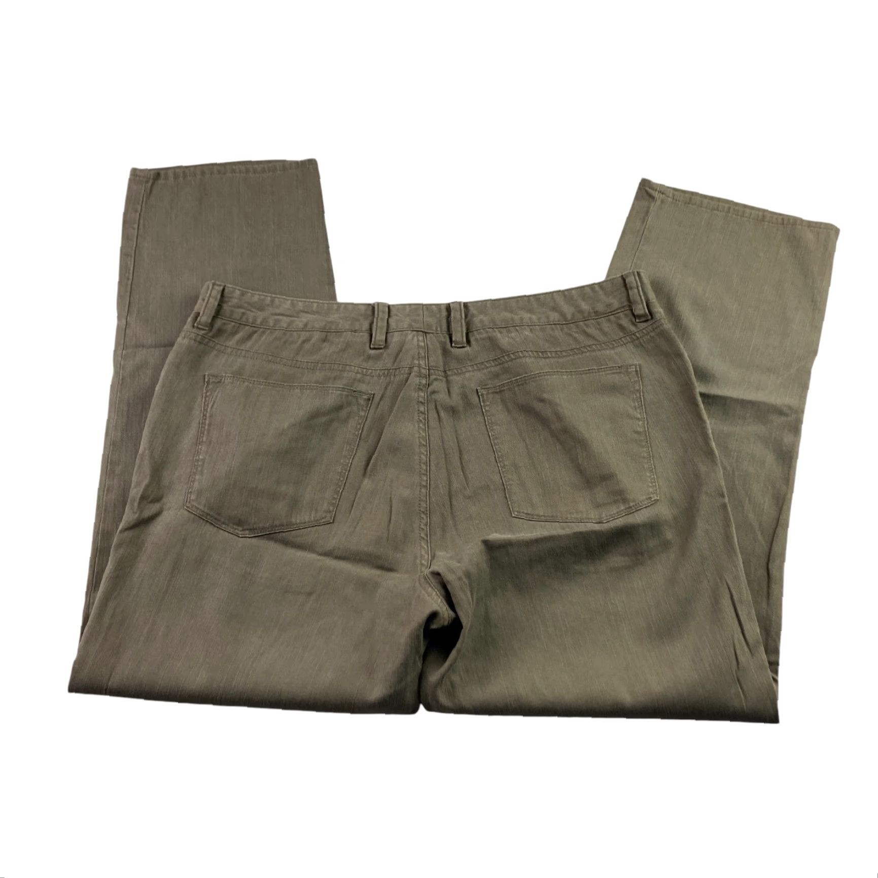 Tommy Bahama Tommy Bahama Men’s Pants Olive 5-Pocket Flat Front Tencel Cotton Spandex 35x30 Casual Khakis Size US 35 - 3 Thumbnail