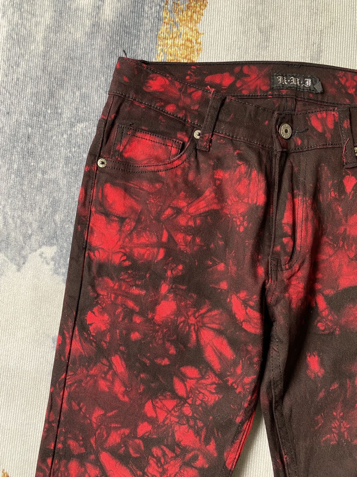 Japanese Brand K.U.I Tye Dye Skinny Fit Stretch Material Pant Size US 28 / EU 44 - 8 Thumbnail
