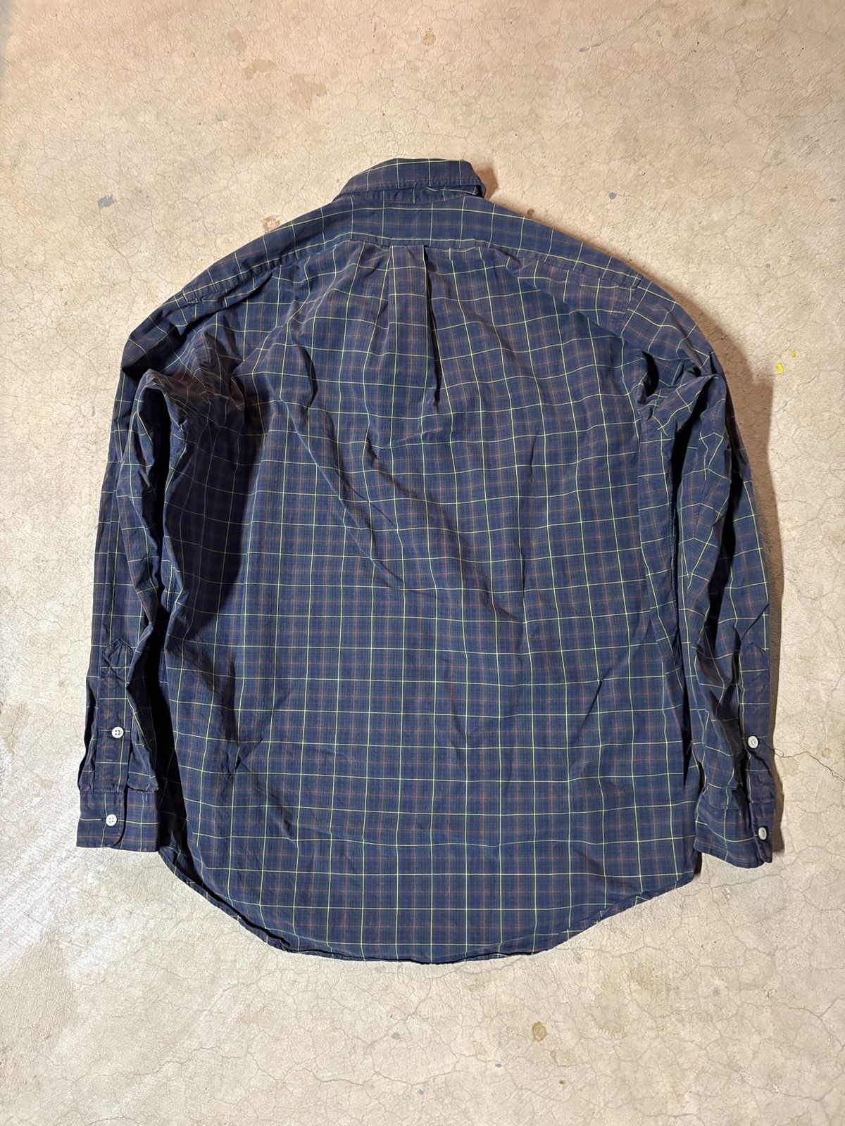 Polo Ralph Lauren VTG 90s Polo Ralph Lauren Blake Plaid Long Sleeve Shirt Navy Size US M / EU 48-50 / 2 - 4 Thumbnail